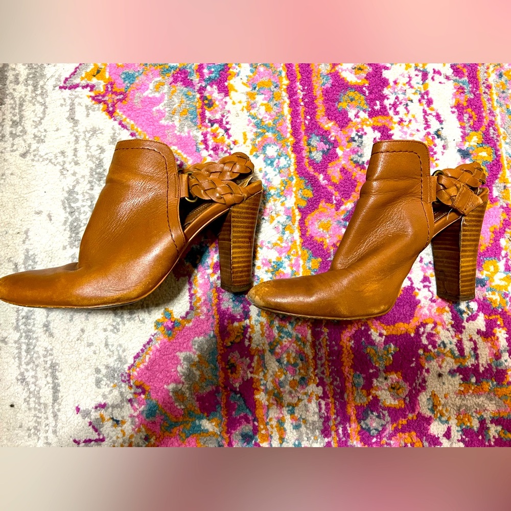 Corso Como mule booties with braided Ankle strap